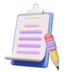 3d-clipboard-white-sheet-and-pencil-floating-on-transparent-copywriting-notepad-writing-on-document-note-taking-project-plan-concept-cartoon-icon-minimal-style-3d-render-with-clipping-path-png