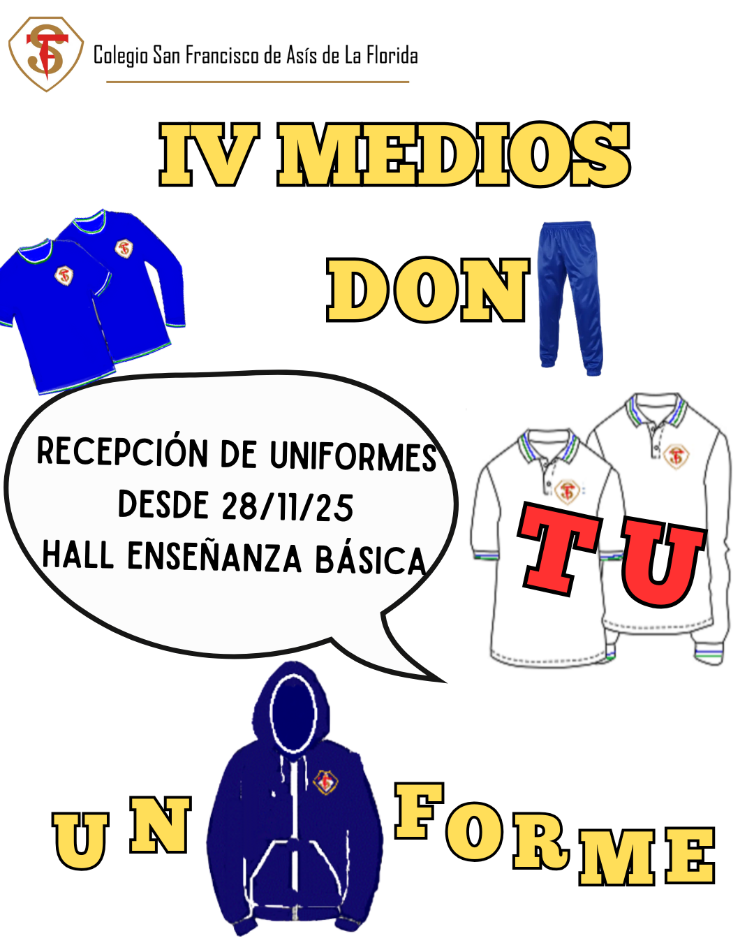 RECEPCIÓN DE UNIFORMES DESDE 281125 HALL ENSEÑANZA BÁSICA